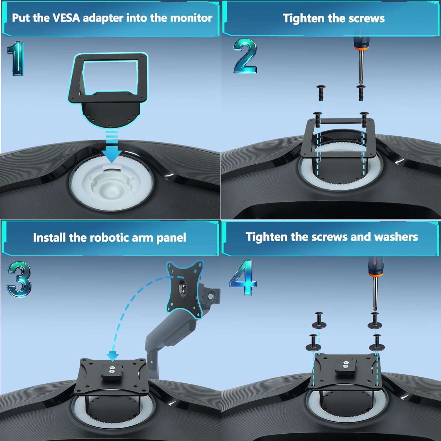 Soporte de Monitor VESA Odyssey G7 G8 G9 Compatible 27-49"