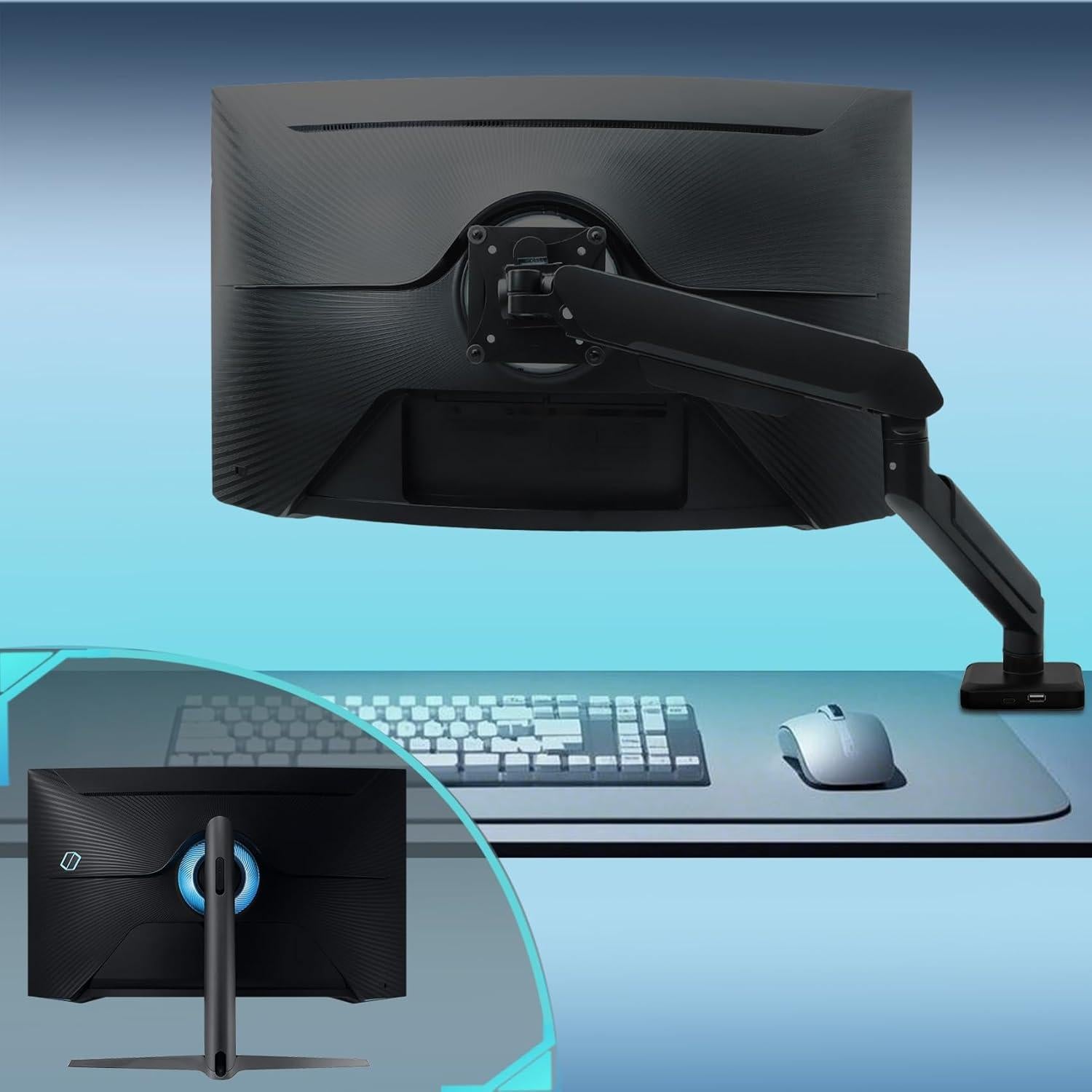 Soporte de Monitor VESA Odyssey G7 G8 G9 Compatible 27-49"