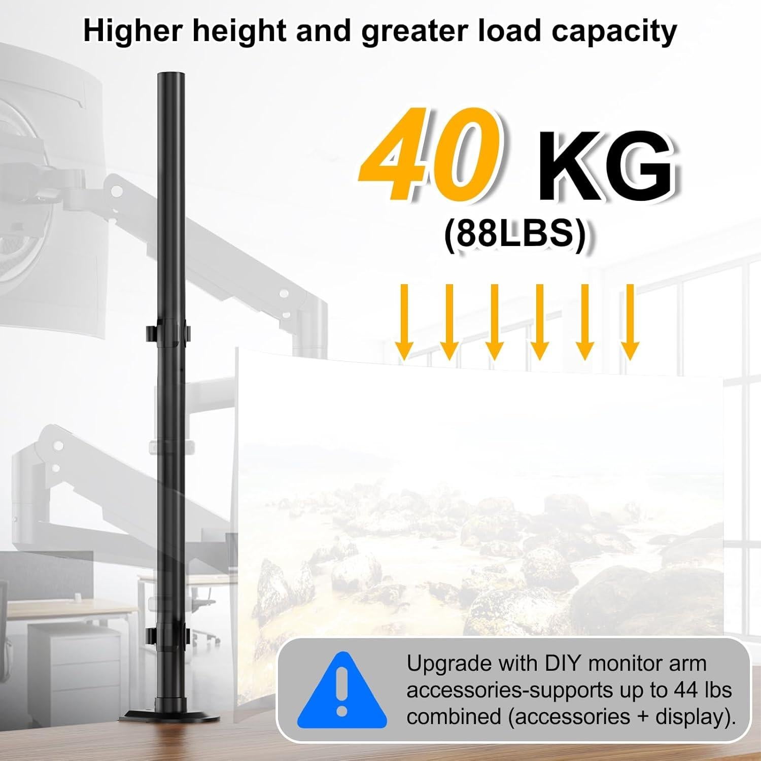 Soporte de Monitor Alto PUTORSEN 81.28 cm hasta 40 kg Negro