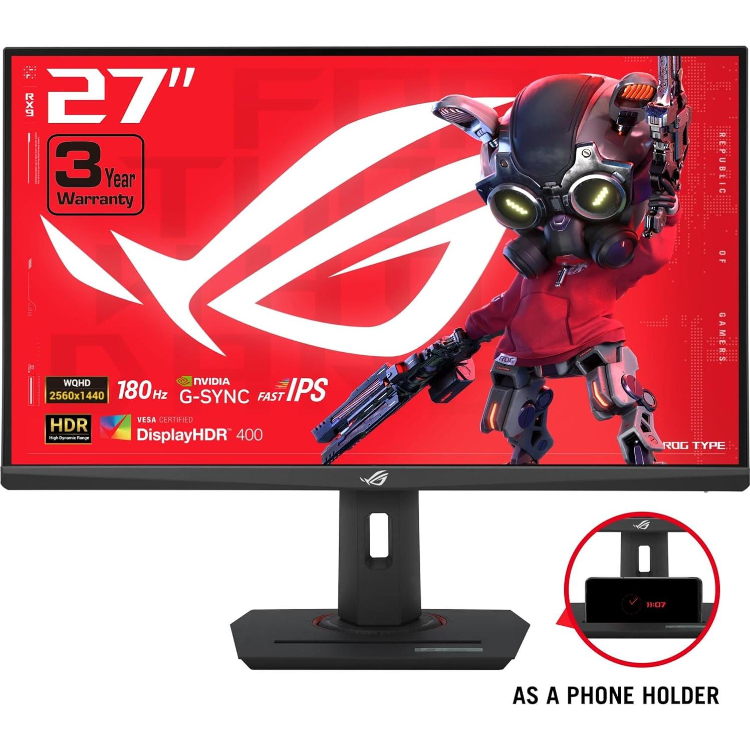 Monitor de Juegos ASUS ROG Strix 27" QHD 180Hz USB-C XG27ACS