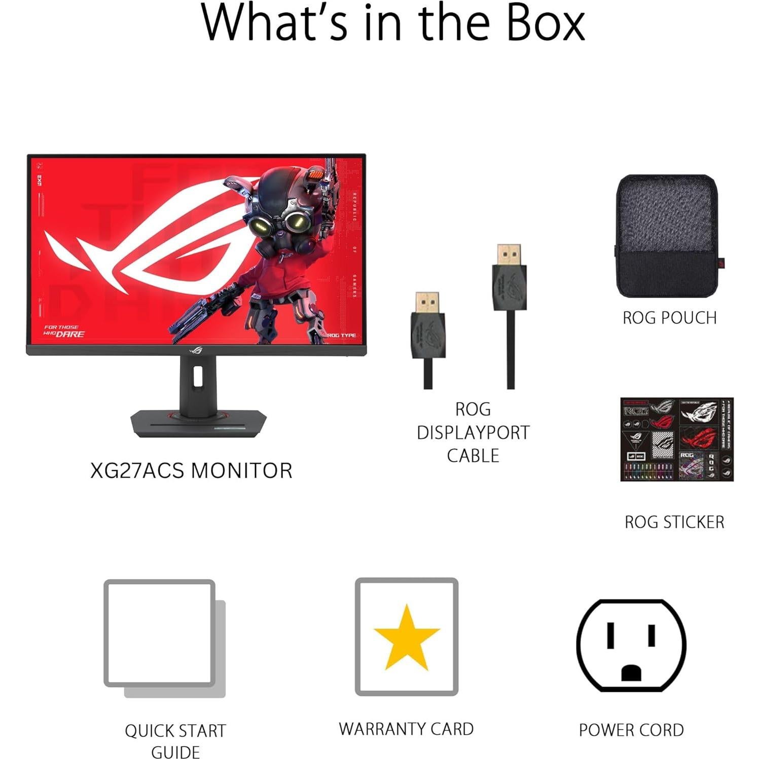 Monitor de Juegos ASUS ROG Strix 27" QHD 180Hz USB-C XG27ACS