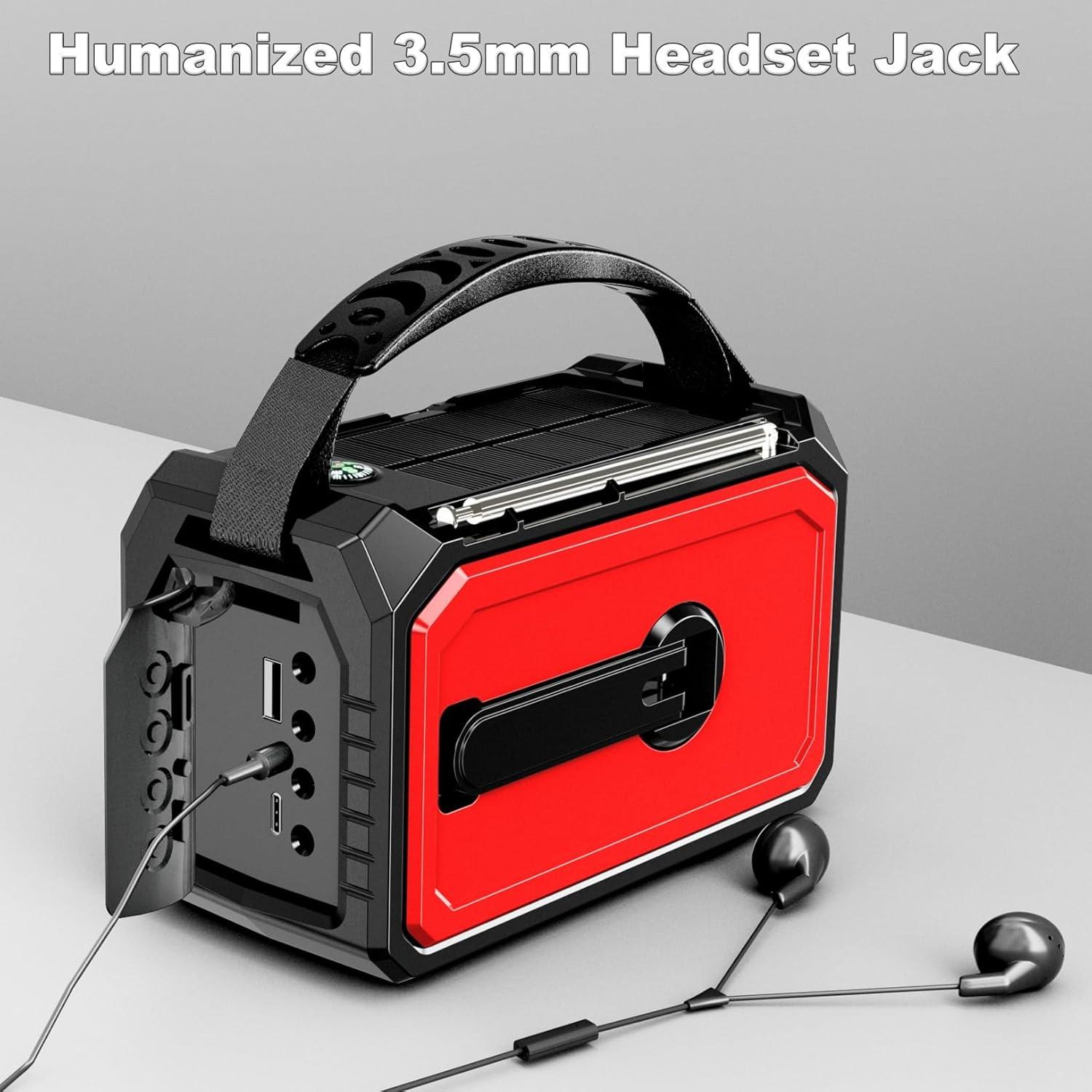 Radio de Emergencia ZZMICHP 16000mAh Bluetooth Solar NOAA