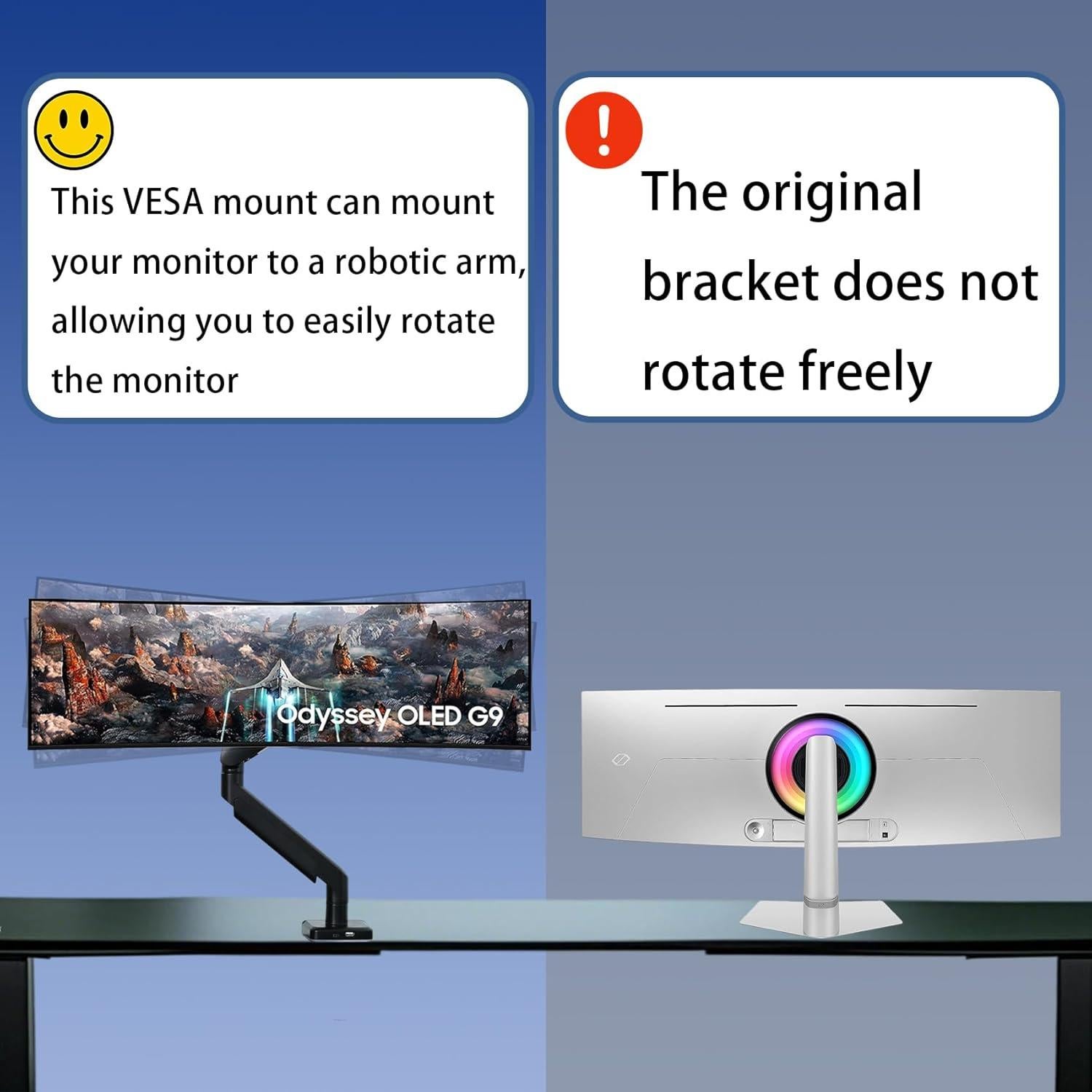 Soporte para Monitor Samsung OLED Odyssey G9 - Tfujie Negro