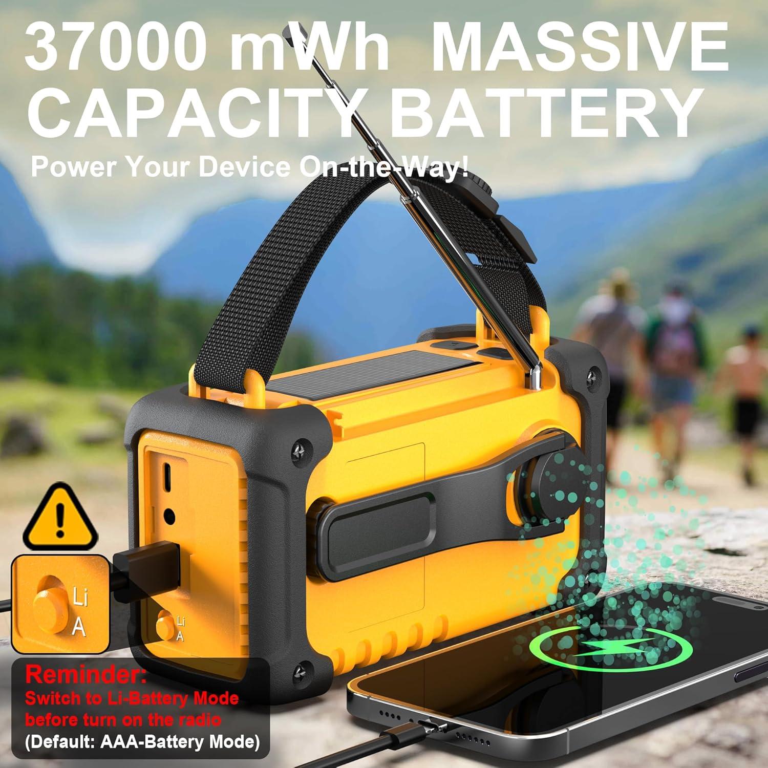 Radio Meteorológica de Emergencia SIYEGK con Manivela 10000mAh