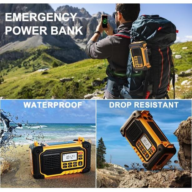 Radio Meteorológica de Emergencia SIYEGK con Manivela 10000mAh