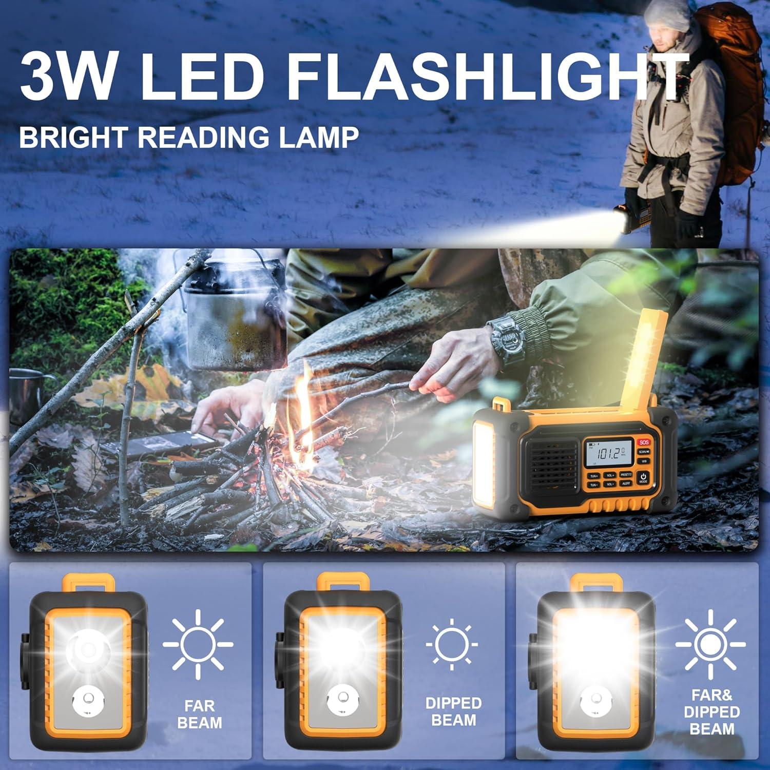 Radio Meteorológica de Emergencia SIYEGK con Manivela 10000mAh