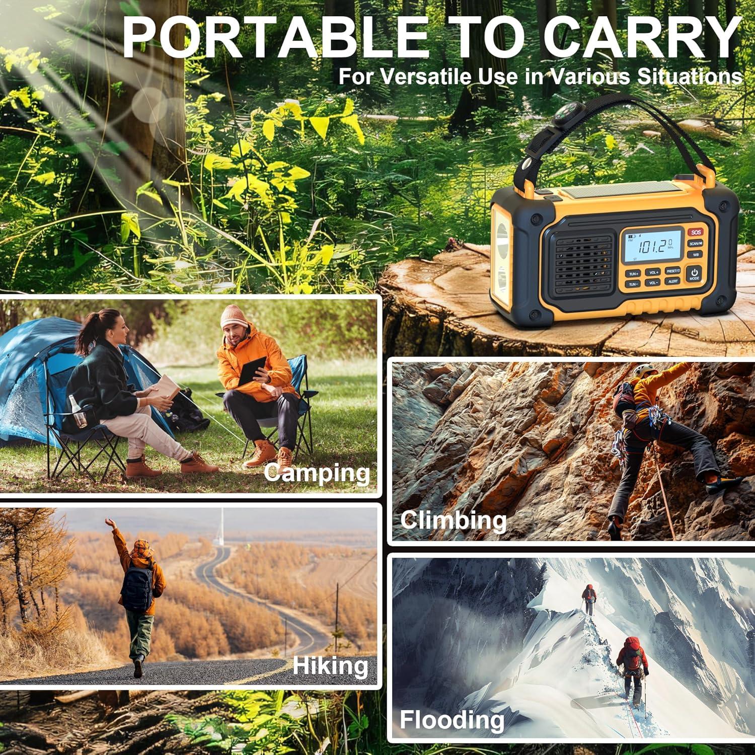 Radio Meteorológica de Emergencia SIYEGK con Manivela 10000mAh