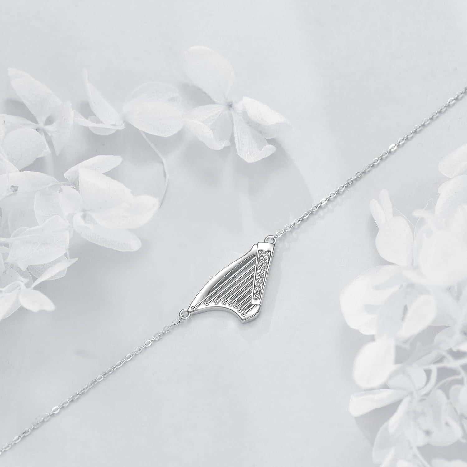 Pulsera de Arpa YFN en Plata Esterlina para Amantes de la Música