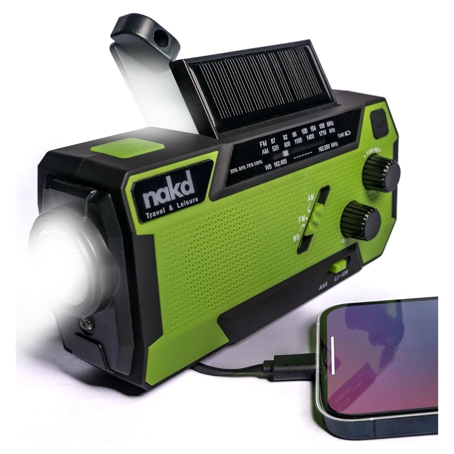 Radio de Emergencia Zhuhai Meding 14800mWh Solar USB Manivela