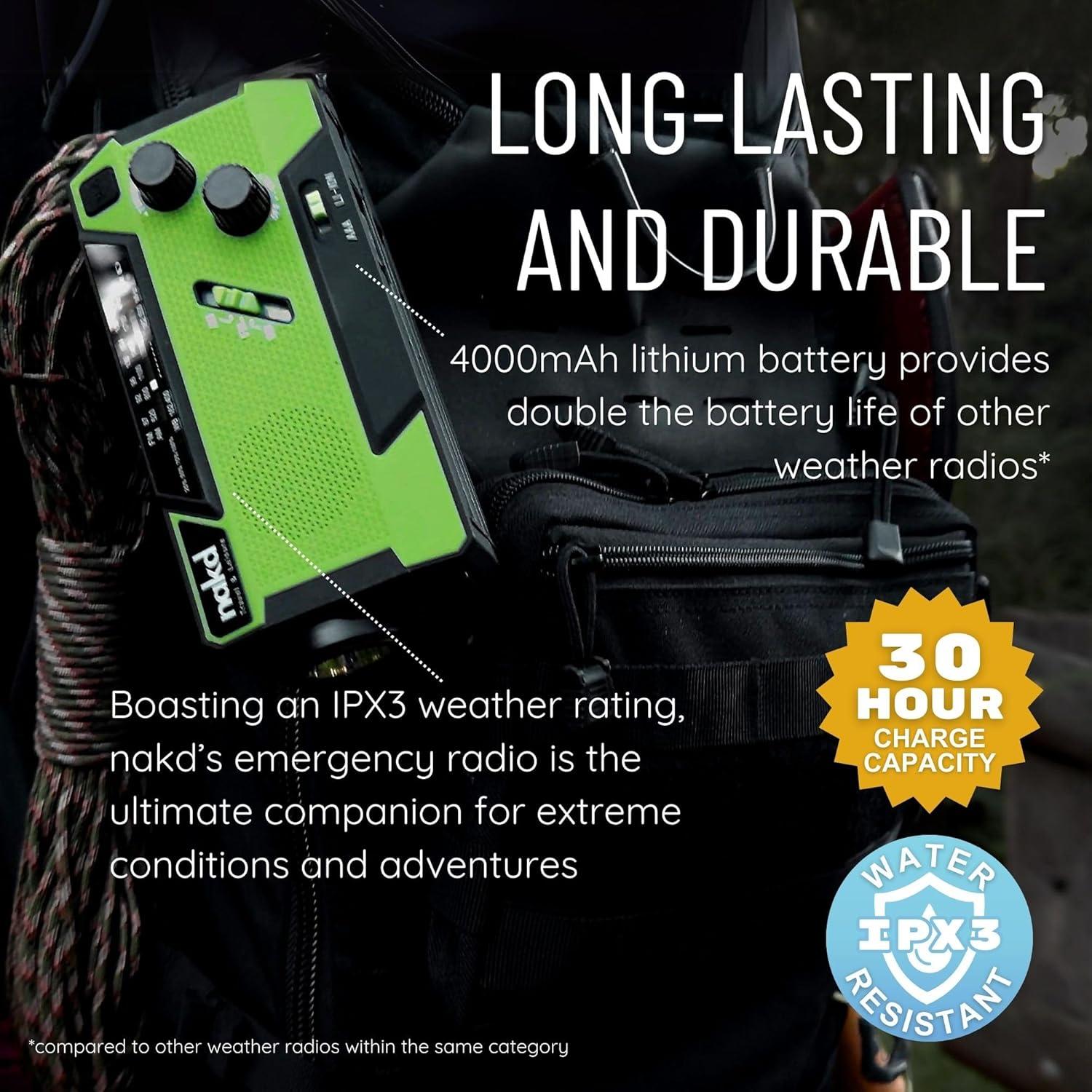 Radio de Emergencia Zhuhai Meding 14800mWh Solar USB Manivela