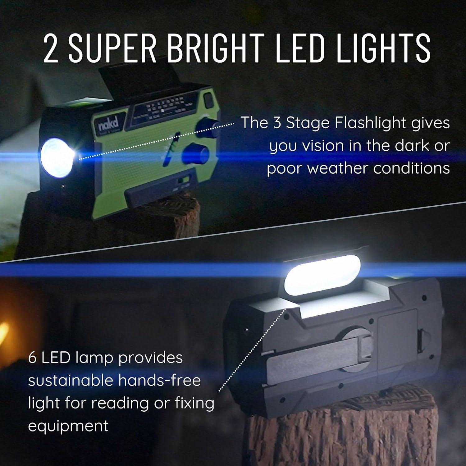 Radio de Emergencia Zhuhai Meding 14800mWh Solar USB Manivela