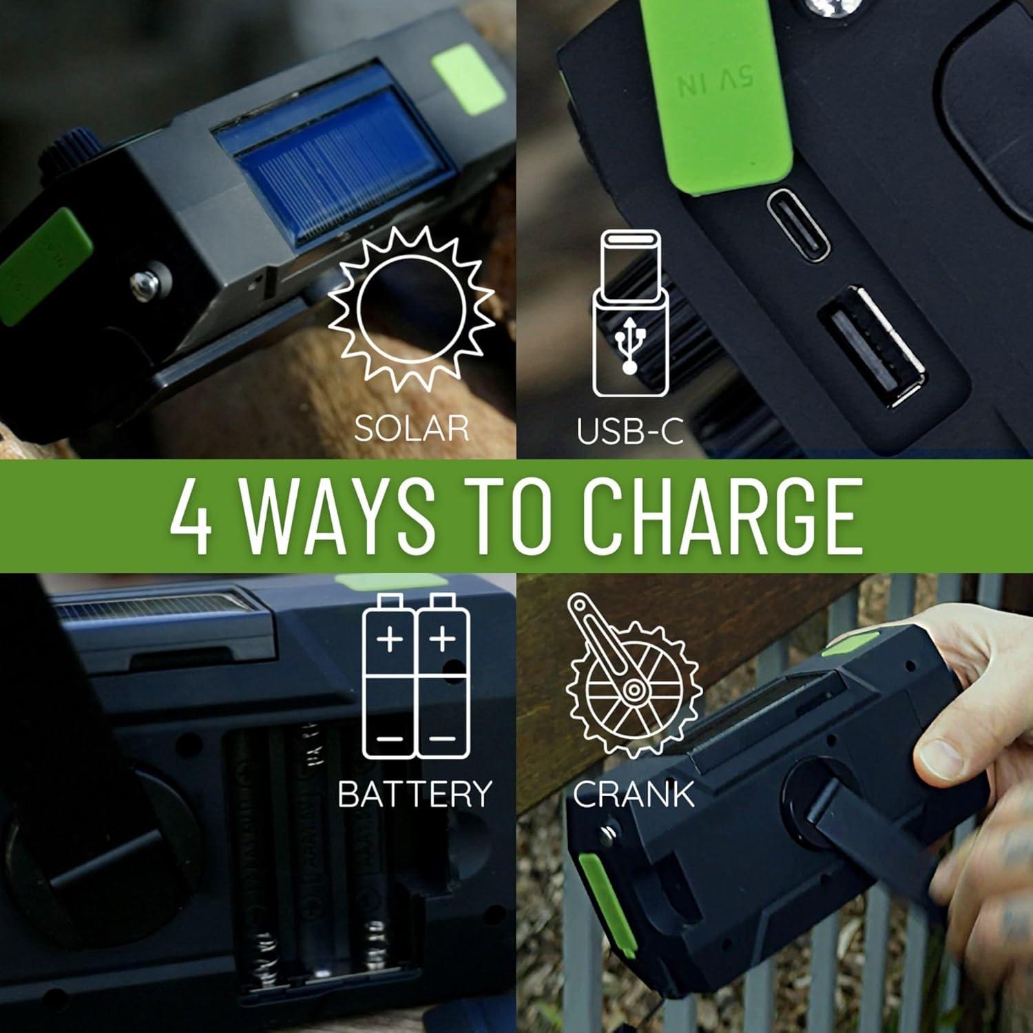 Radio de Emergencia Zhuhai Meding 14800mWh Solar USB Manivela