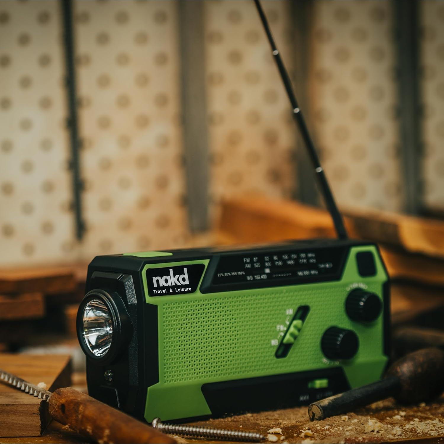 Radio de Emergencia Zhuhai Meding 14800mWh Solar USB Manivela