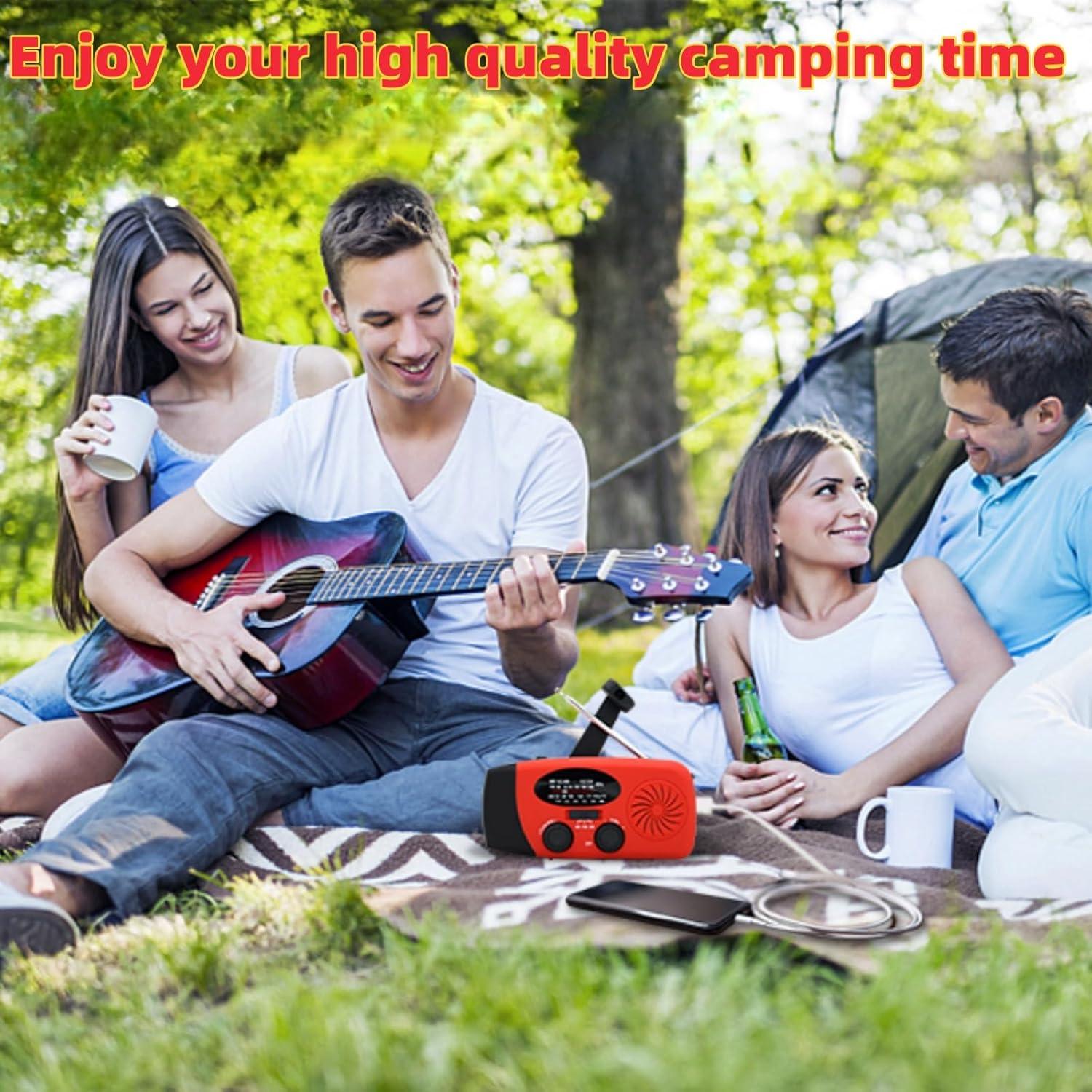 Radio de Emergencia AM FM NOAA Handsider con Linterna LED y Cargador 2000mAh