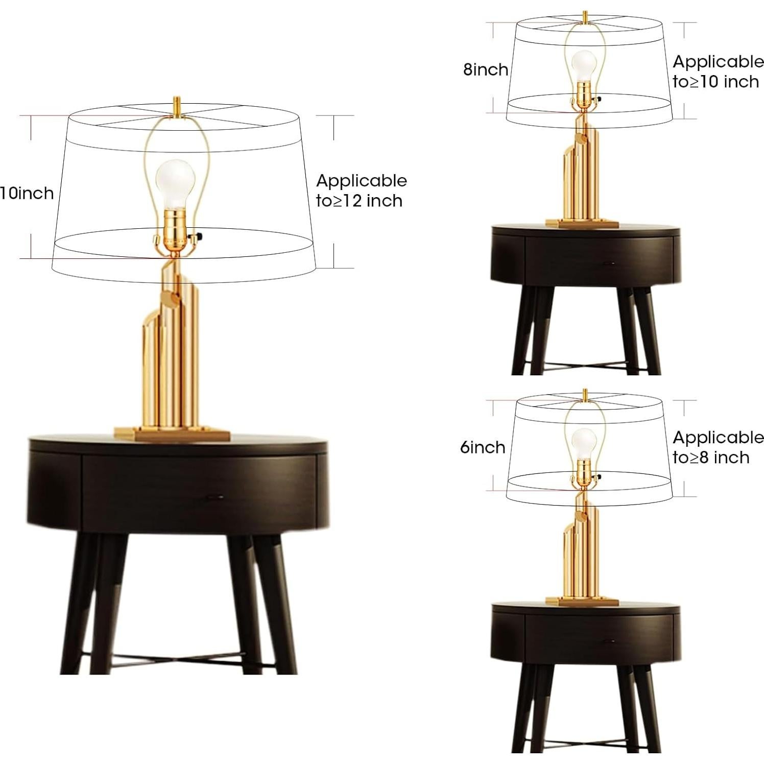 Soportes de Pantalla de Lámpara Goldblue 20 cm 2 Pcs