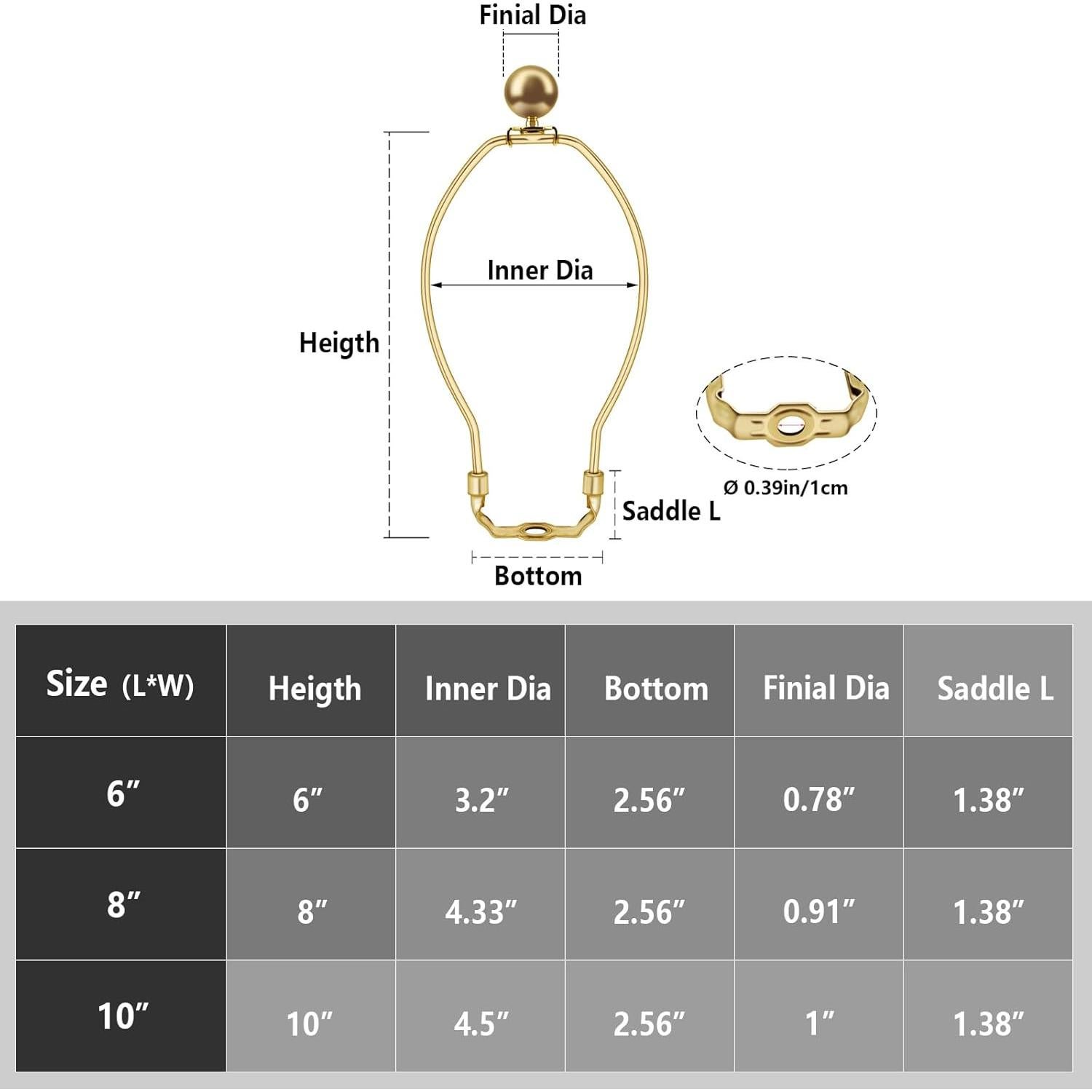 Soportes de Pantalla de Lámpara Goldblue 20 cm 2 Pcs