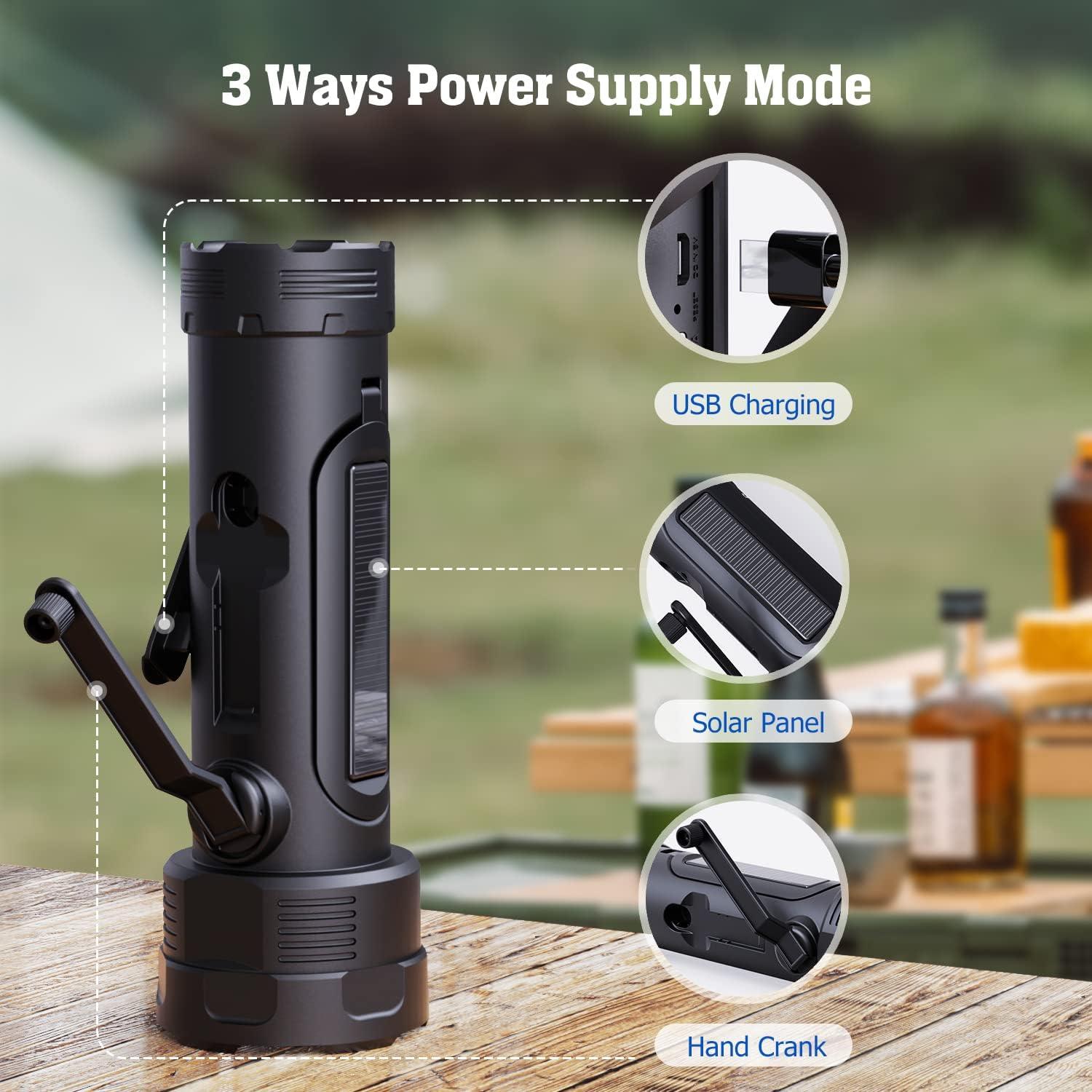 Linterna de Emergencia PPLEE con Radio NOAA y Cargador USB