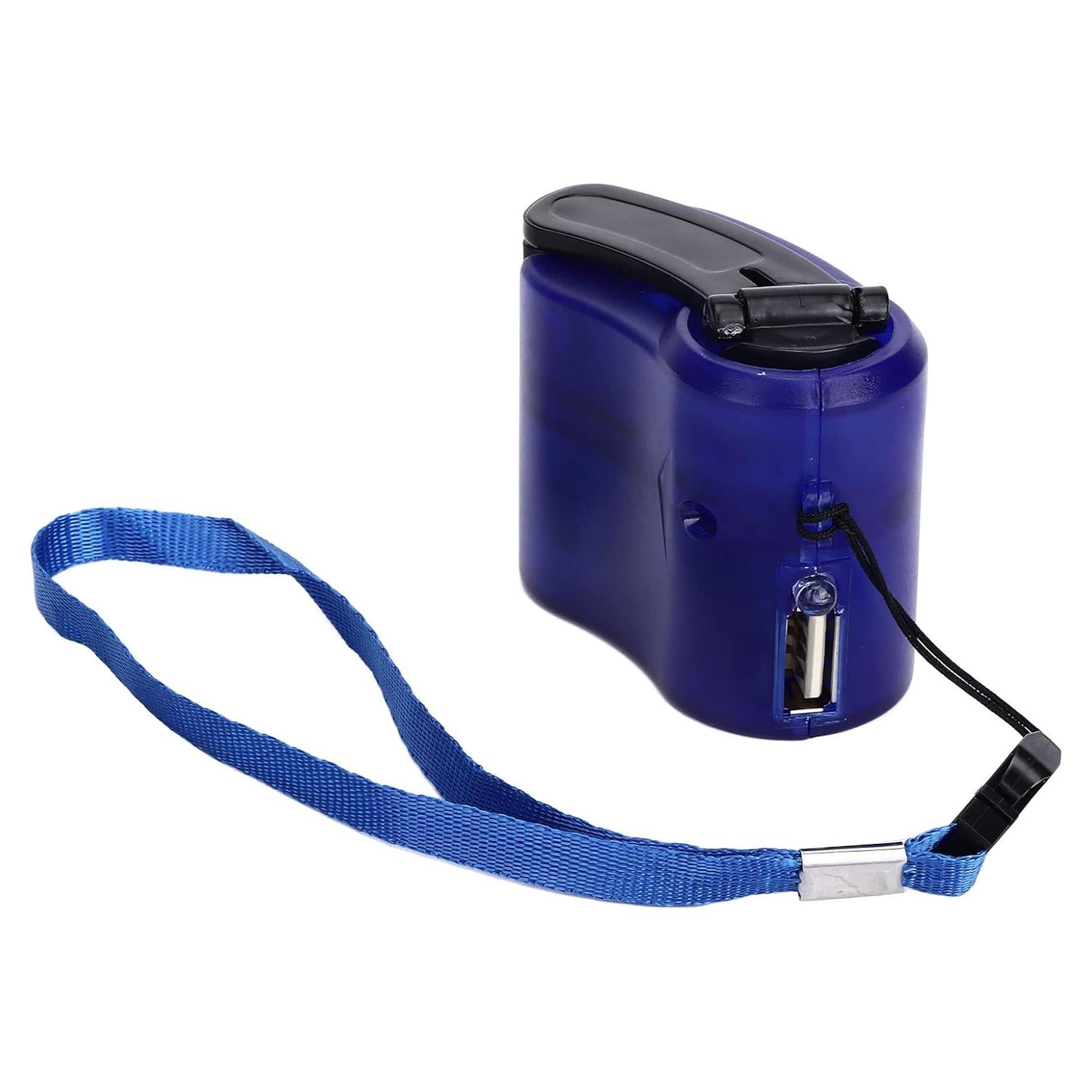 Cargador Manual USB de Manivela Genérico Azul - Emergencia