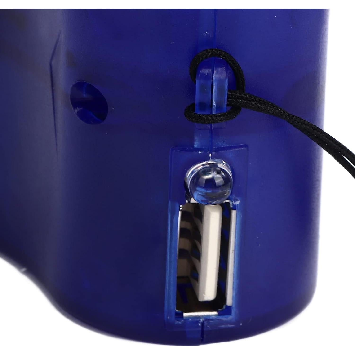 Cargador Manual USB de Manivela Genérico Azul - Emergencia