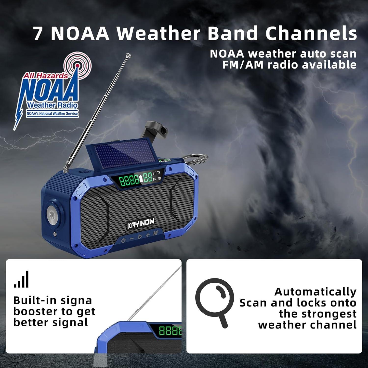 Radio Meteorológica KAYINOW DF-580 Portátil Bluetooth 5000mAh