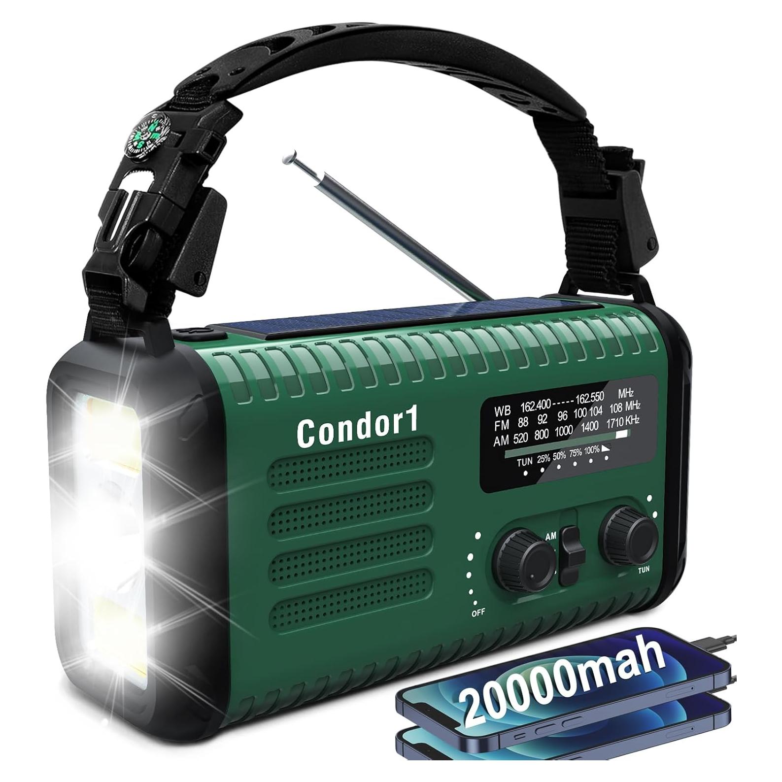 Radio Meteorológica de Emergencia Geartist Condor 1 20000mAh
