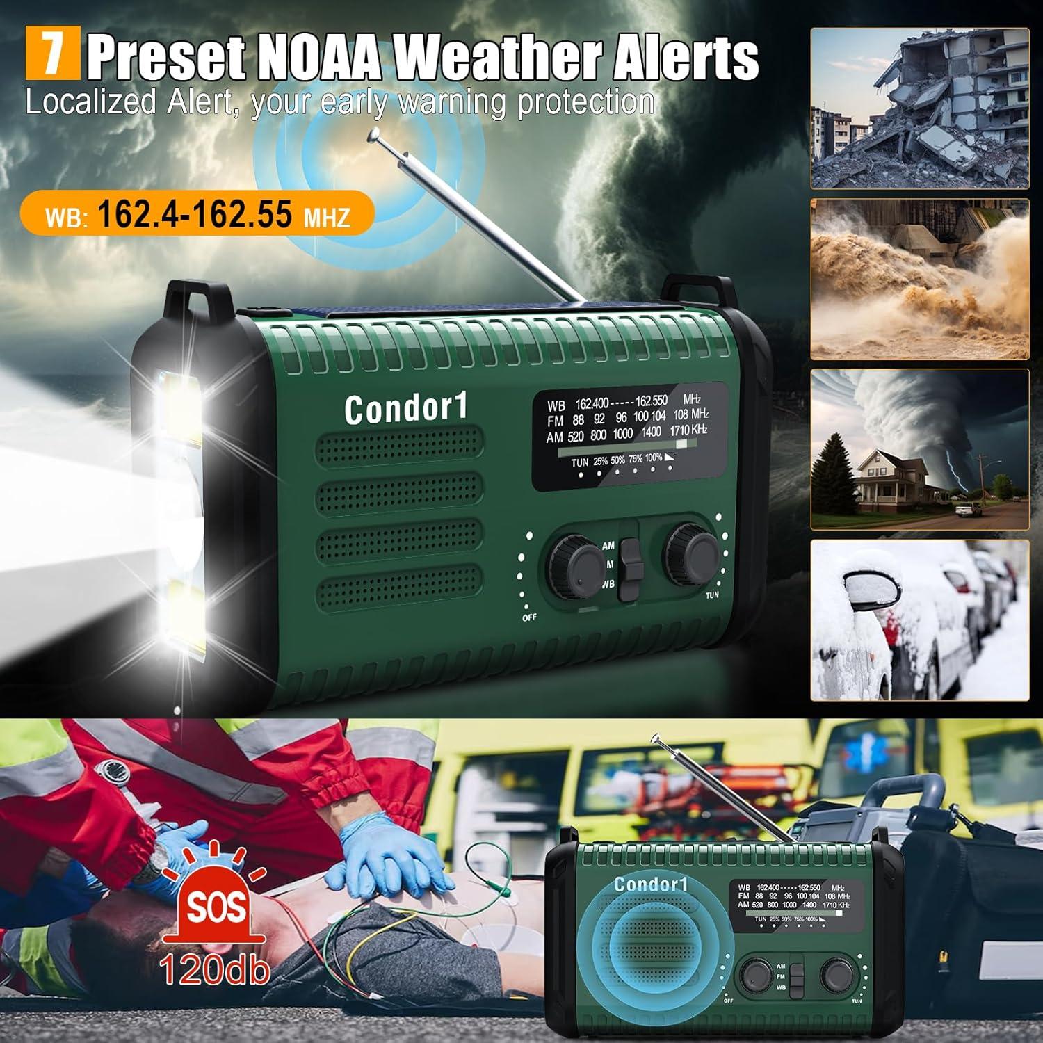 Radio Meteorológica de Emergencia Geartist Condor 1 20000mAh