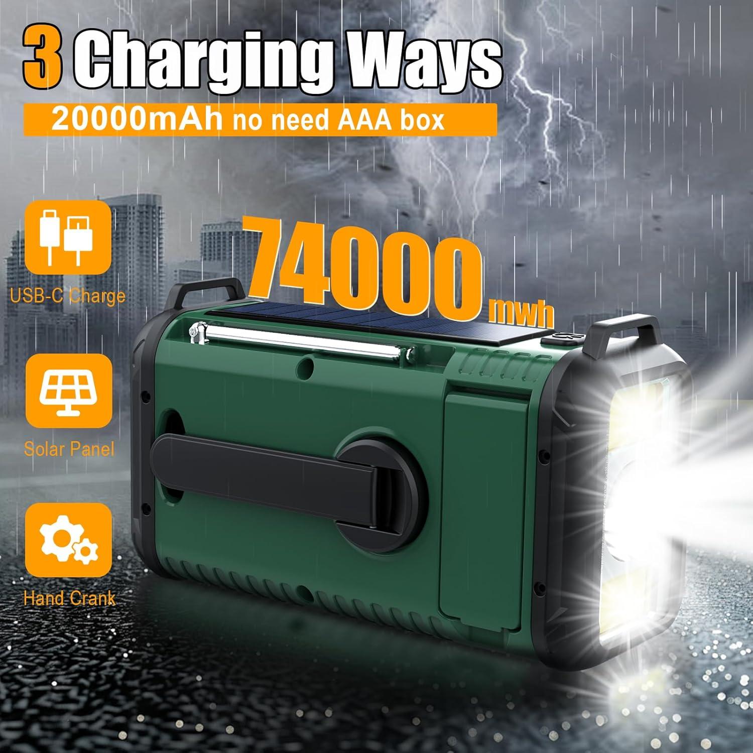 Radio Meteorológica de Emergencia Geartist Condor 1 20000mAh