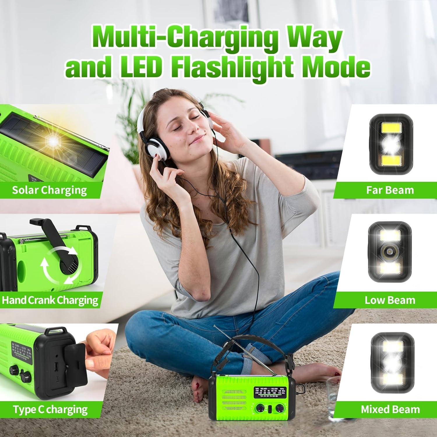 Radio Meteorológica Portátil Condor 1 20000mAh USB Solar Manivela