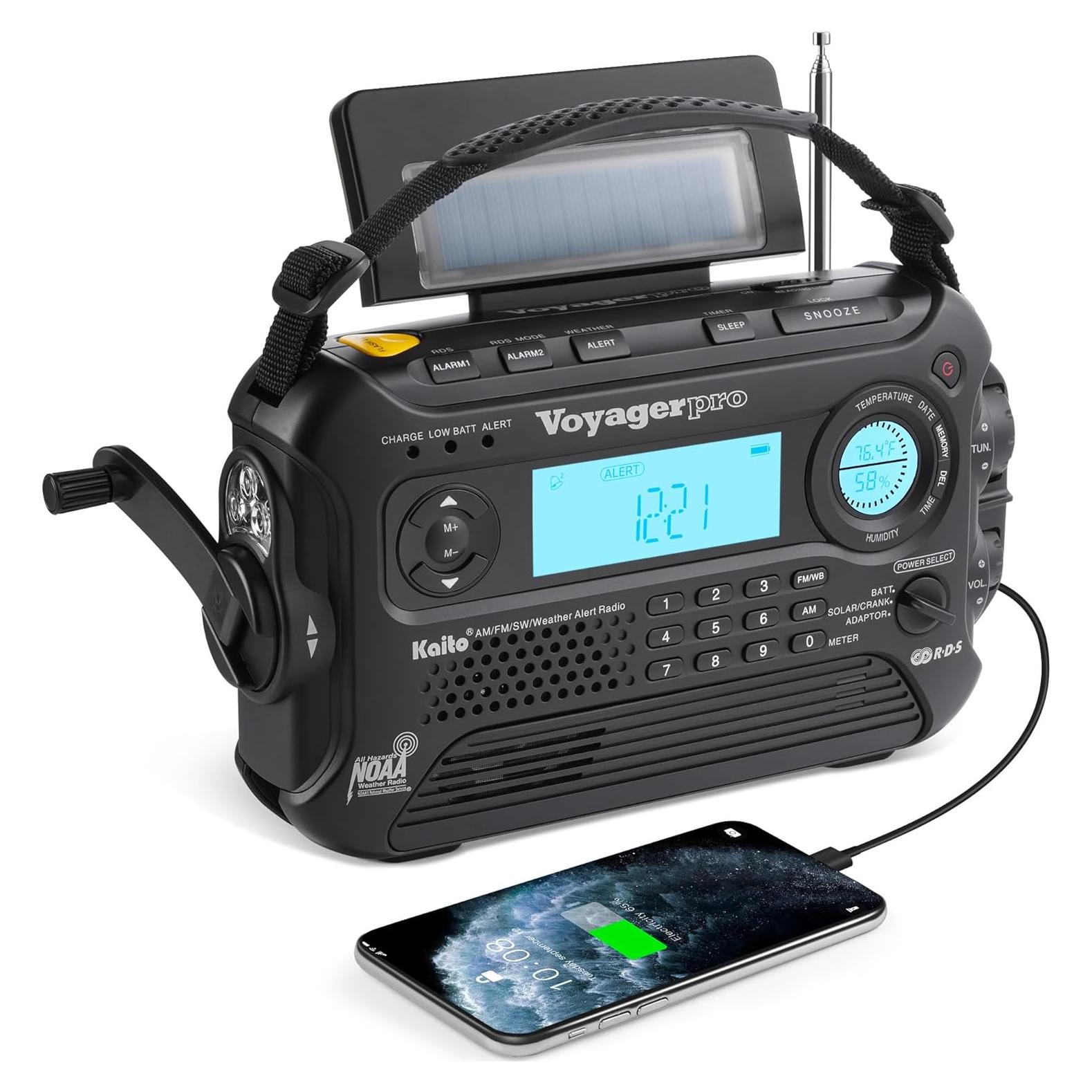 Radio de Emergencia Kaito KA600 Solar y Dynamo AM/FM/LW/SW