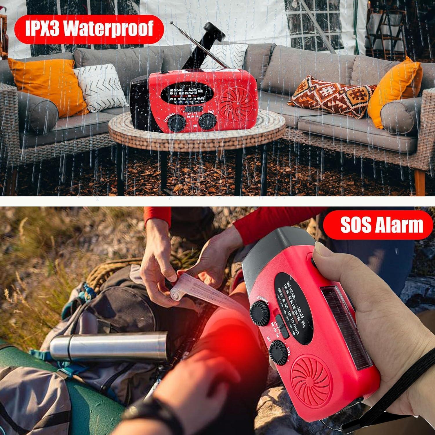 Panel Solar de Emergencia Rumenglai 2000mAh Radio NOAA