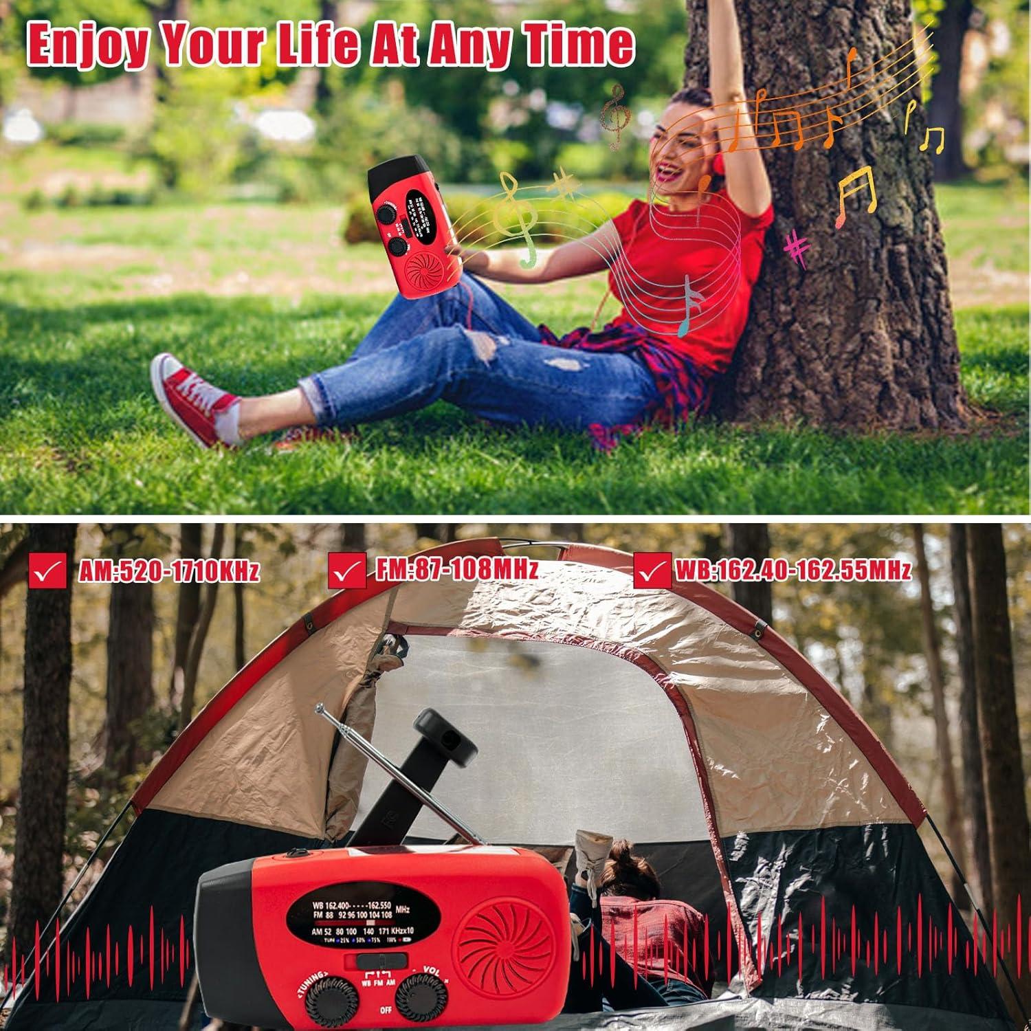 Panel Solar de Emergencia Rumenglai 2000mAh Radio NOAA