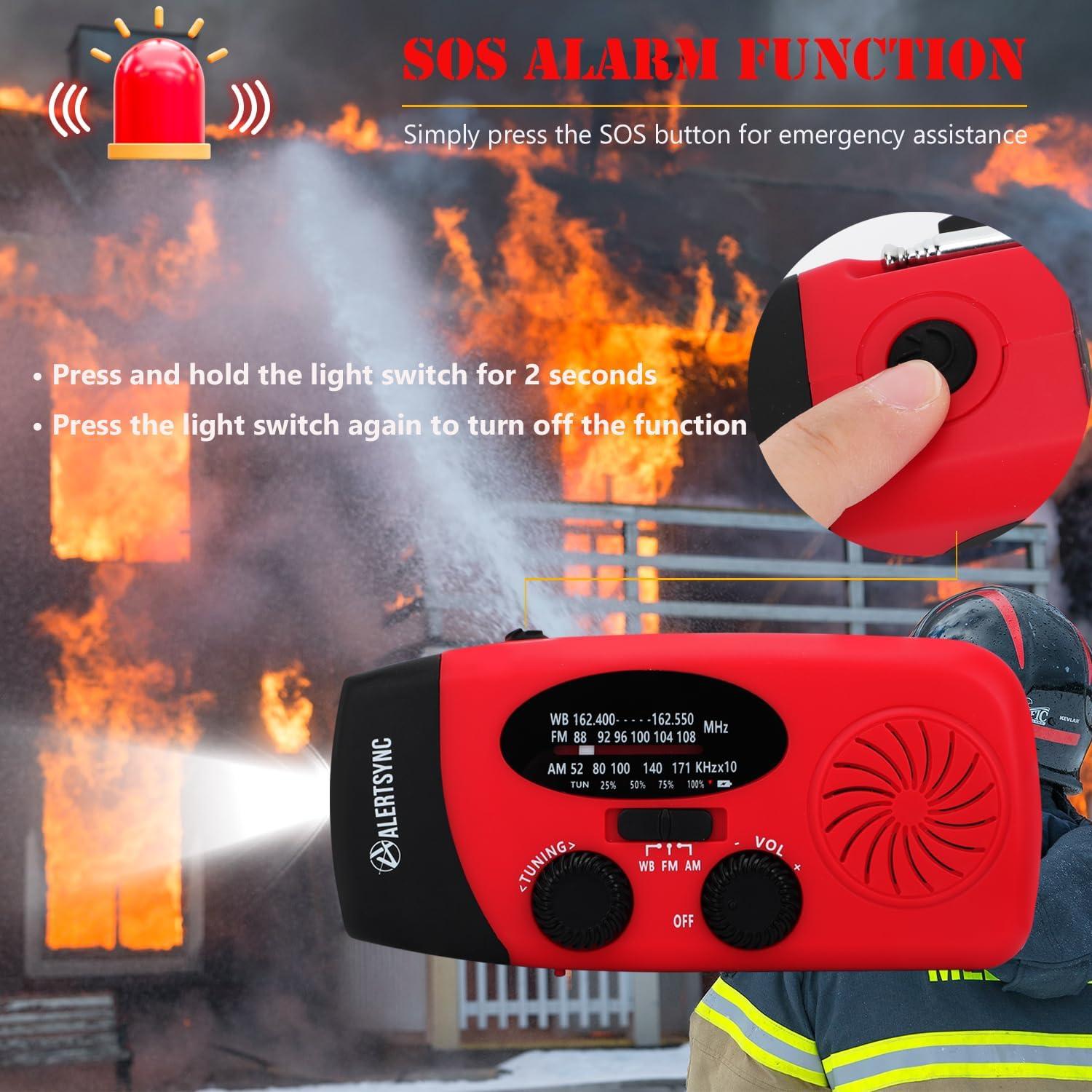 Kit de Supervivencia Tiemahun Radio NOAA AM/FM Manivela Solar 2000mAh