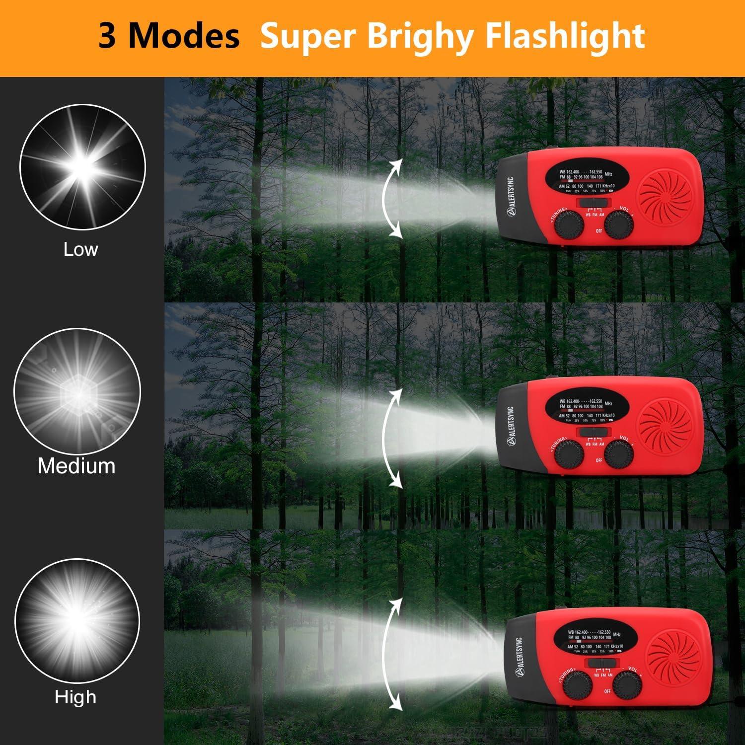 Kit de Supervivencia Tiemahun Radio NOAA AM/FM Manivela Solar 2000mAh