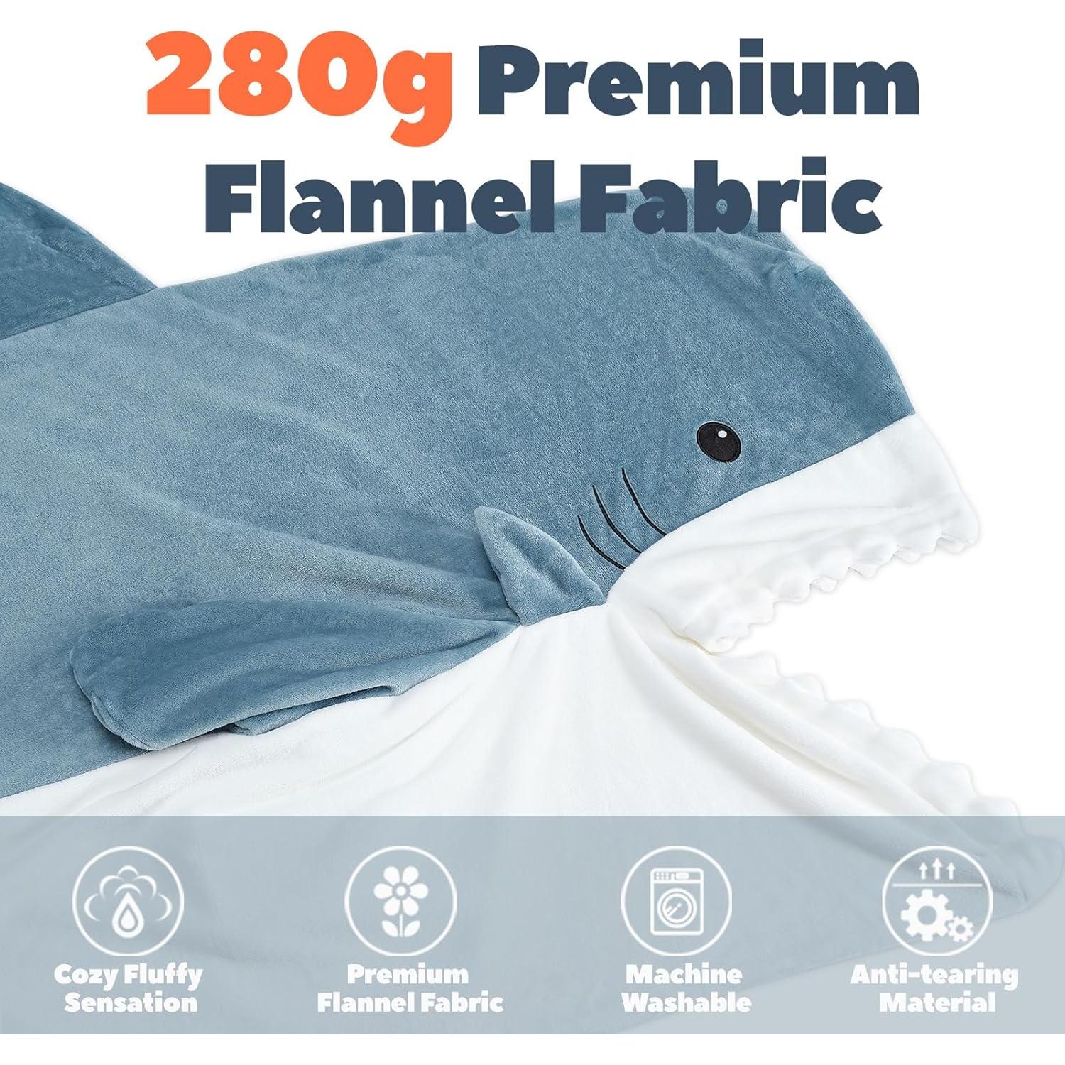 Manta de Tiburón Touchat XL Franela Suave y Acogedora