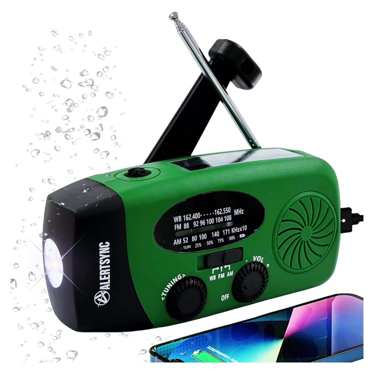 Radio de Emergencia Meteorológica EKT 5000mAh Solar AM FM NOAA