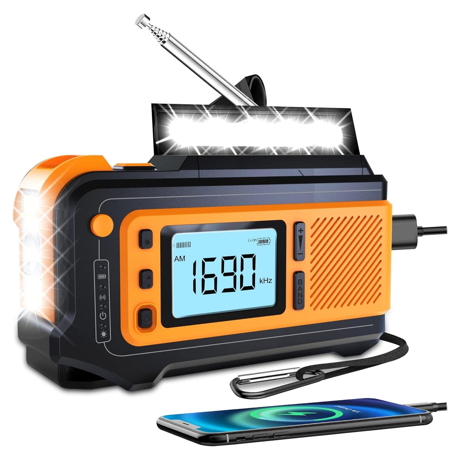 Radio Solar de Emergencia Missonchoo ER717 5000mAh con Linterna
