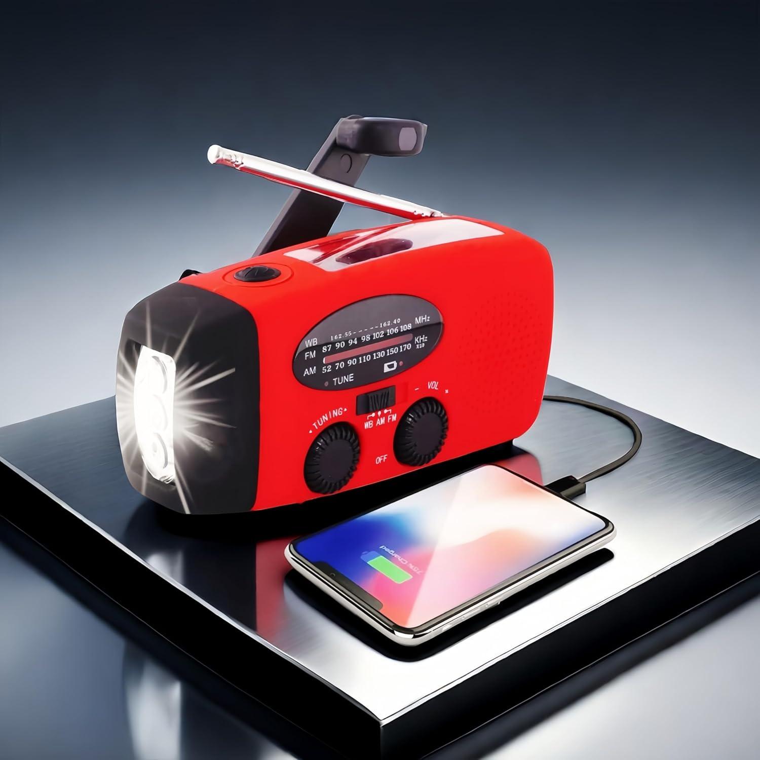 Radio meteorológica de emergencia MangePagar MJ-086 AM/FM/NOAA