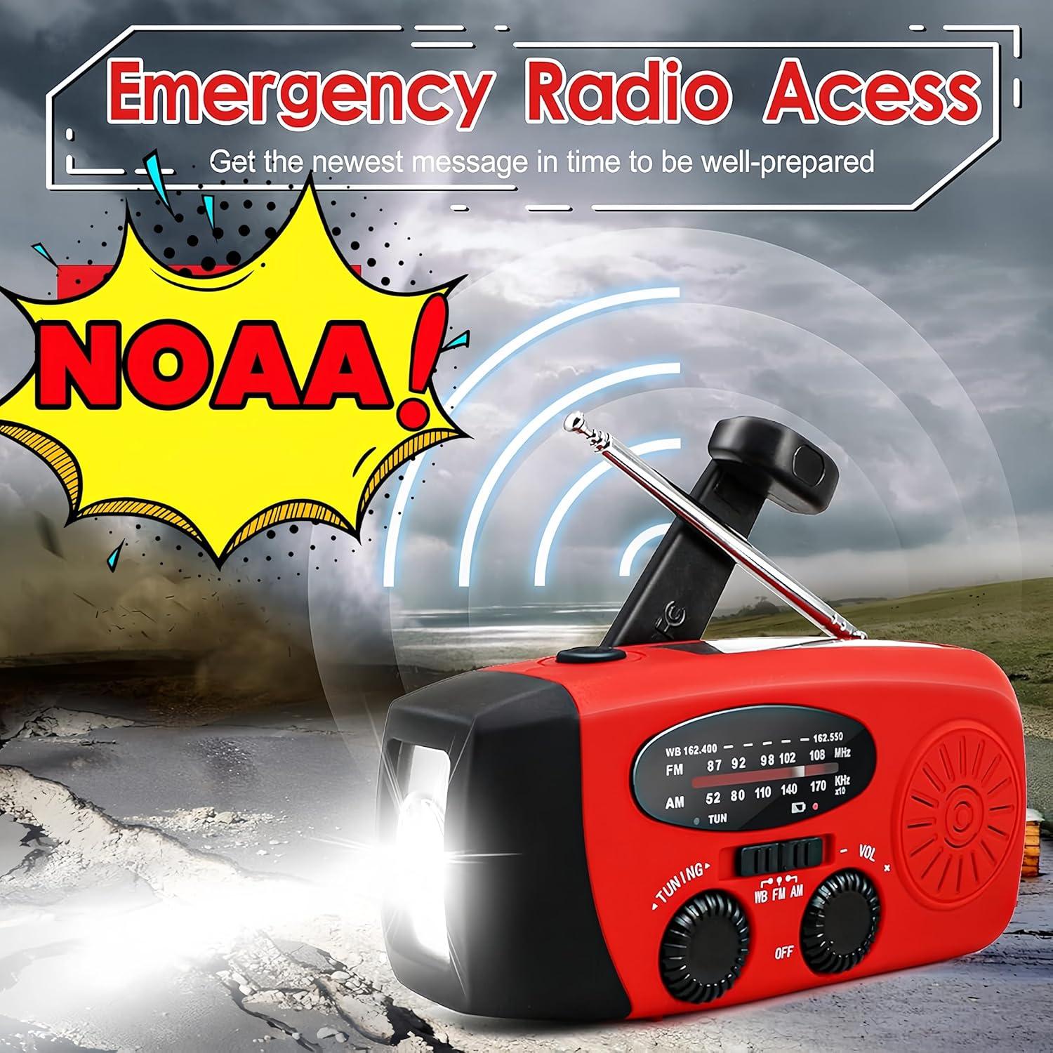 Radio meteorológica de emergencia MangePagar MJ-086 AM/FM/NOAA