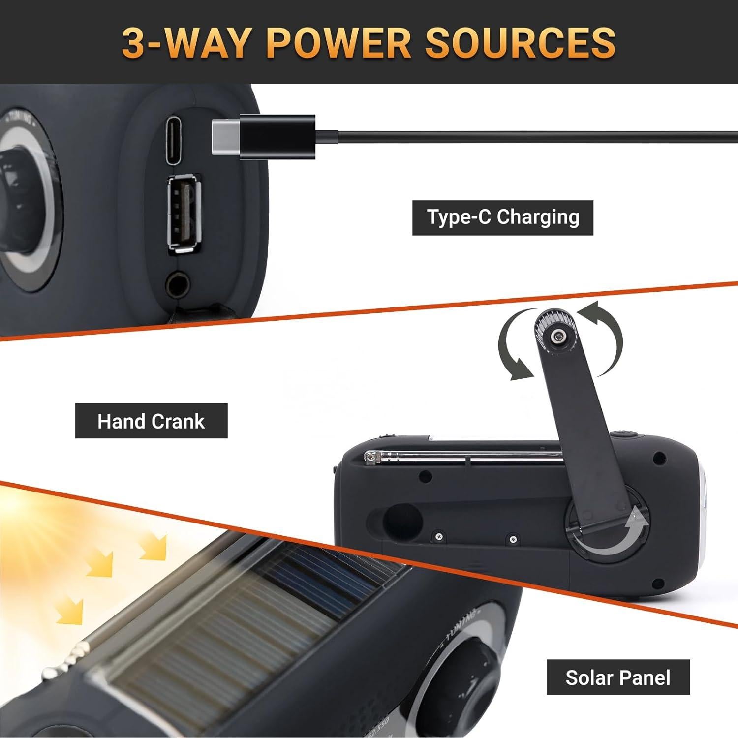 Radio Meteorológica de Emergencia LYDARZ HN-098S Solar Portátil