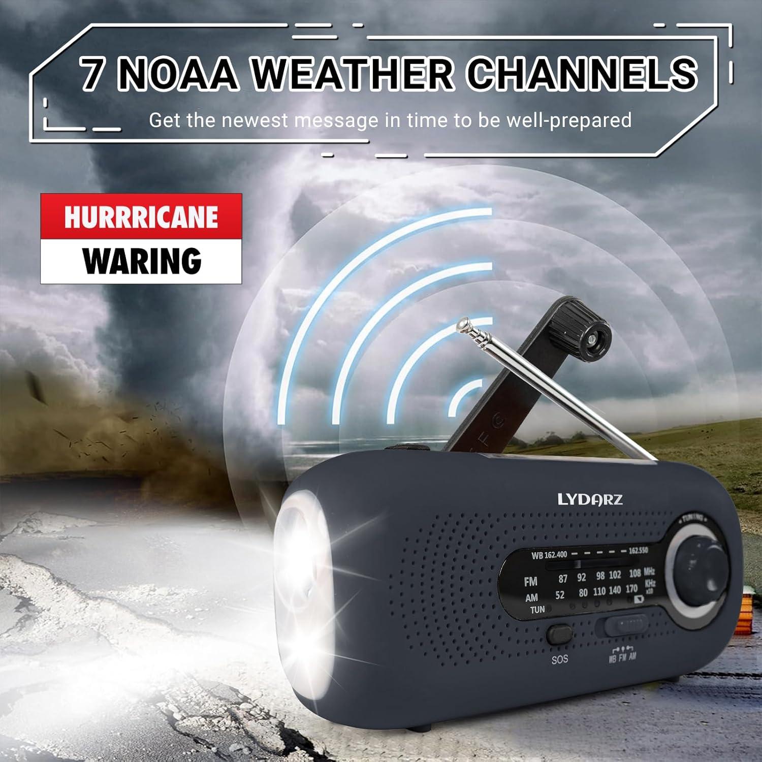 Radio Meteorológica de Emergencia LYDARZ HN-098S Solar Portátil