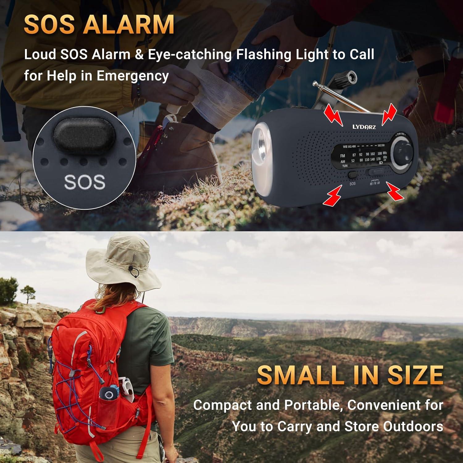 Radio Meteorológica de Emergencia LYDARZ HN-098S Solar Portátil