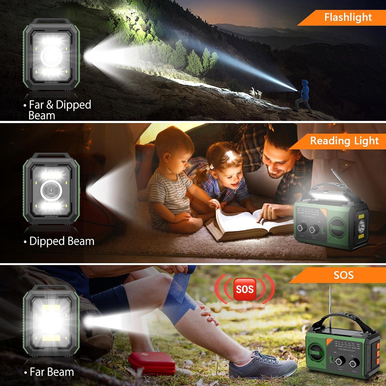 Radio Meteorológica de Emergencia RAOUOEN 30000mAh Solar AM/FM