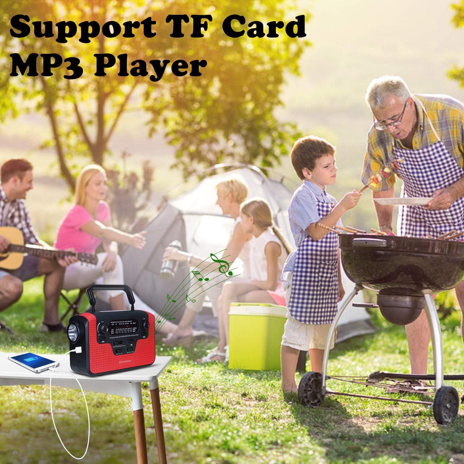 Radio de Emergencia Solar iRonsnow IS388 con Alerta NOAA 2300mAh