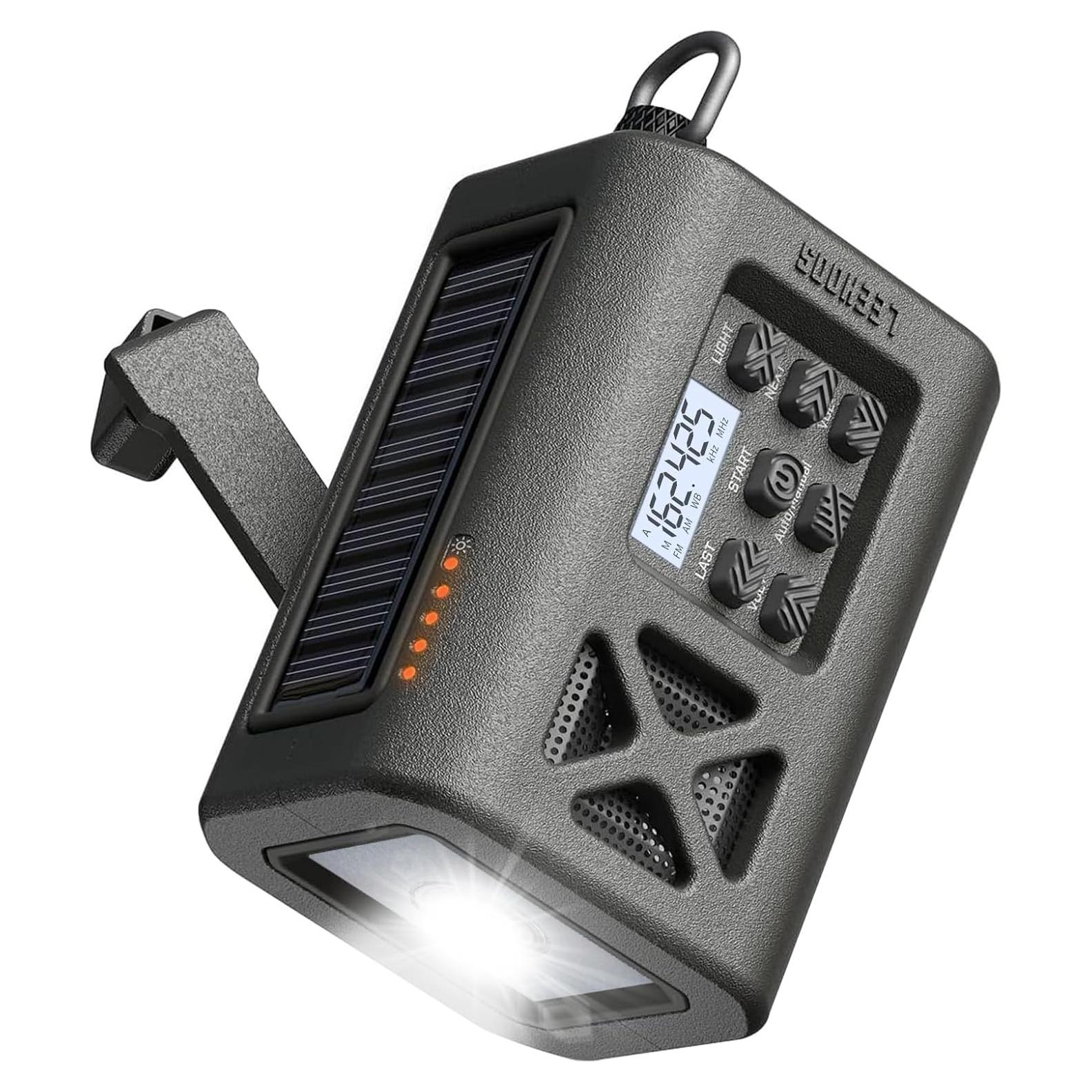 Radio Meteorológica de Emergencia Leehoos 3000mAh Verde