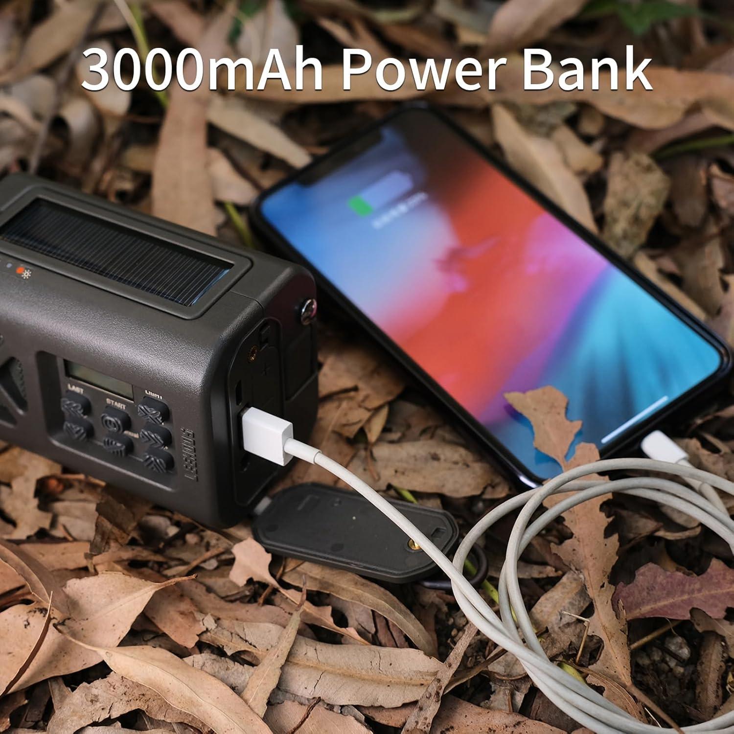 Radio Meteorológica de Emergencia Leehoos 3000mAh Verde