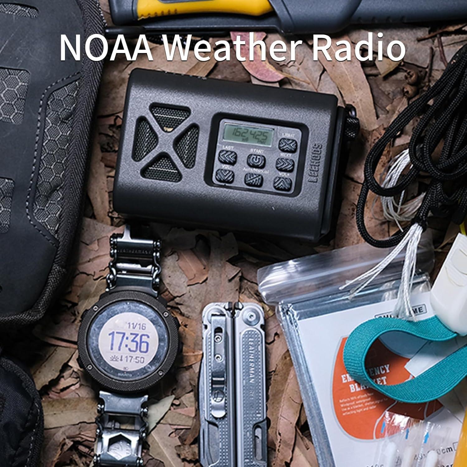 Radio Meteorológica de Emergencia Leehoos 3000mAh Verde