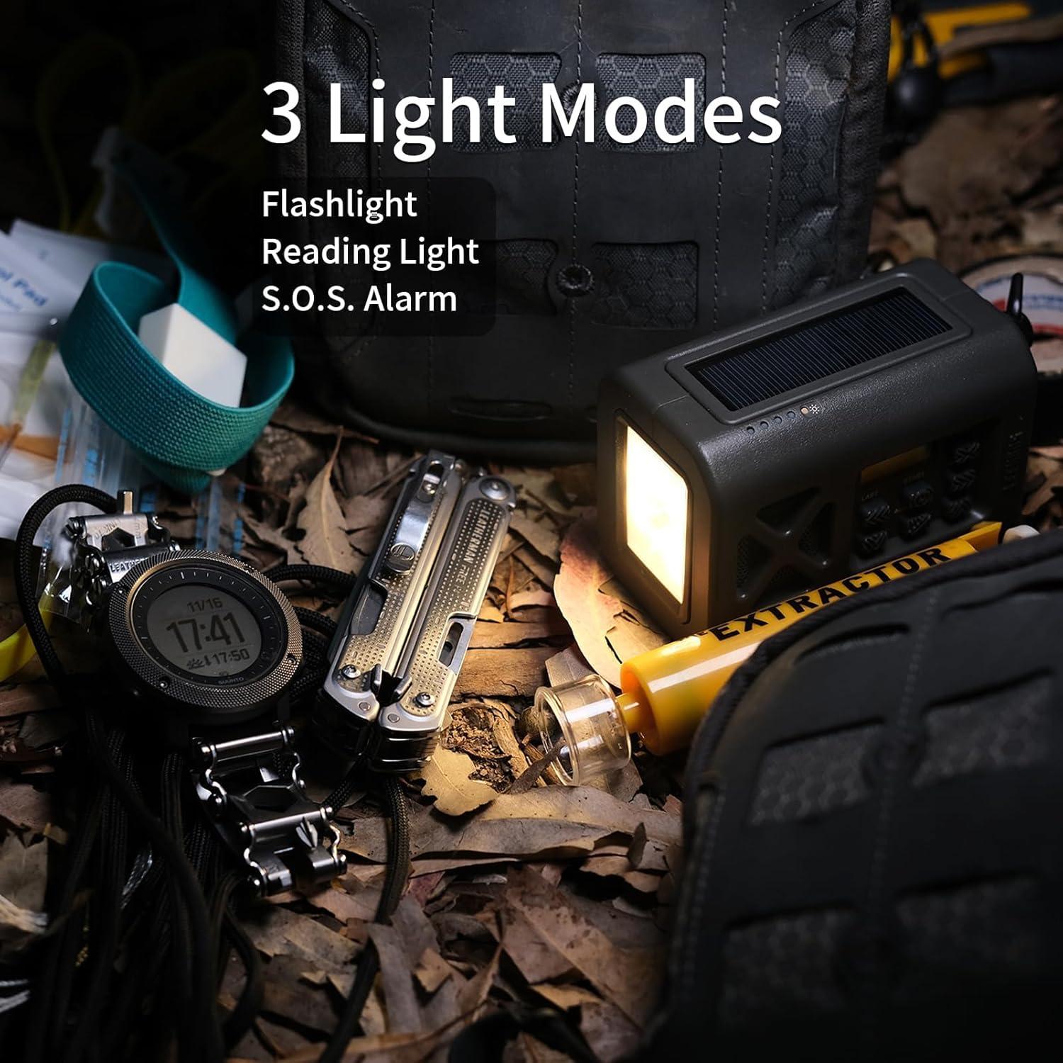 Radio Meteorológica de Emergencia Leehoos 3000mAh Verde