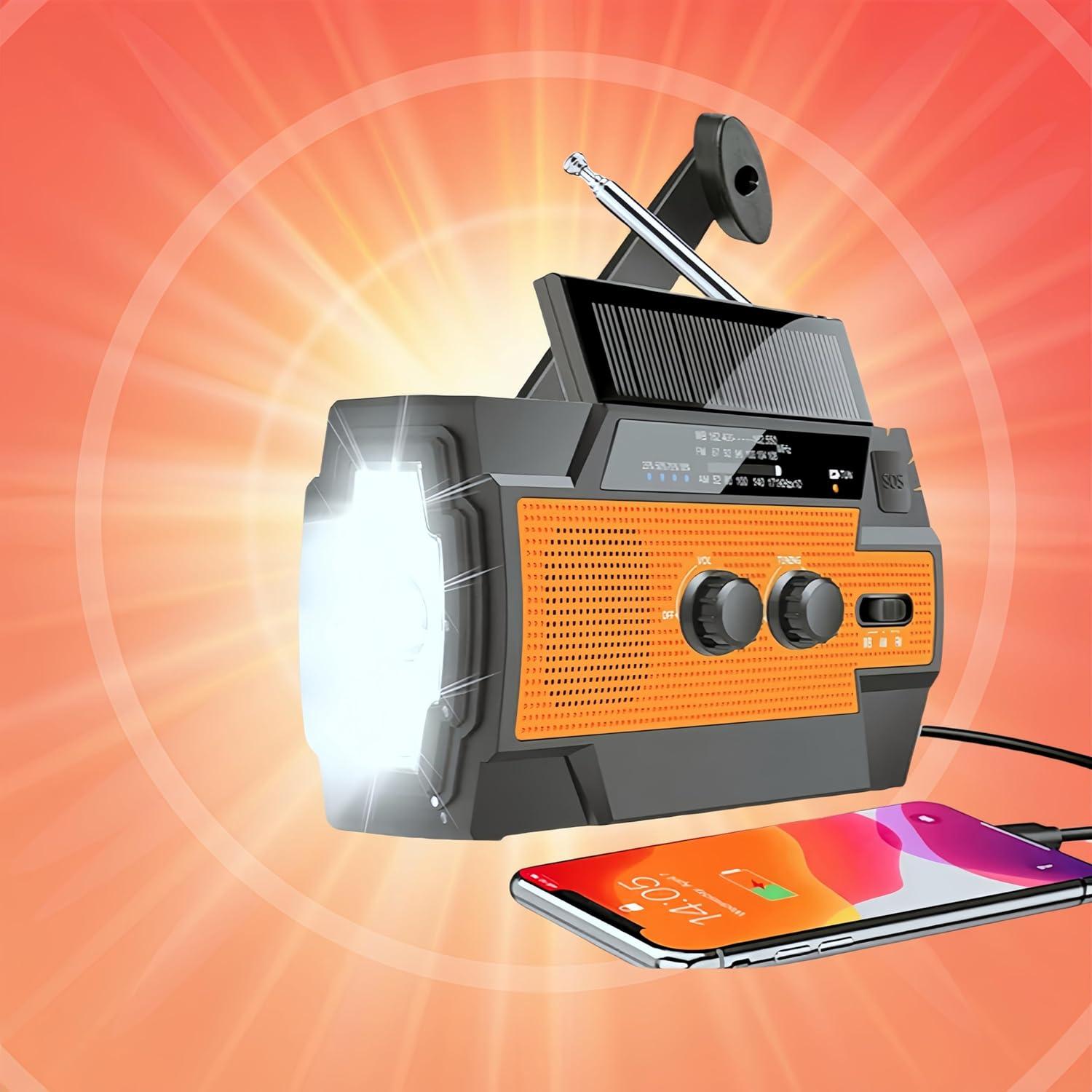 Radio de Emergencia MangePagar MA-091 Solar AM/FM NOAA