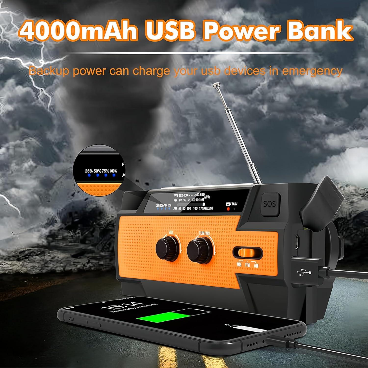 Radio de Emergencia MangePagar MA-091 Solar AM/FM NOAA