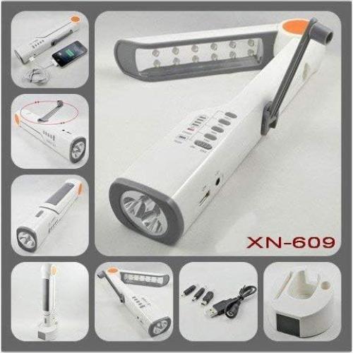 Lámpara Solar de Emergencia CyberTech XN-609 con Radio y Cargador